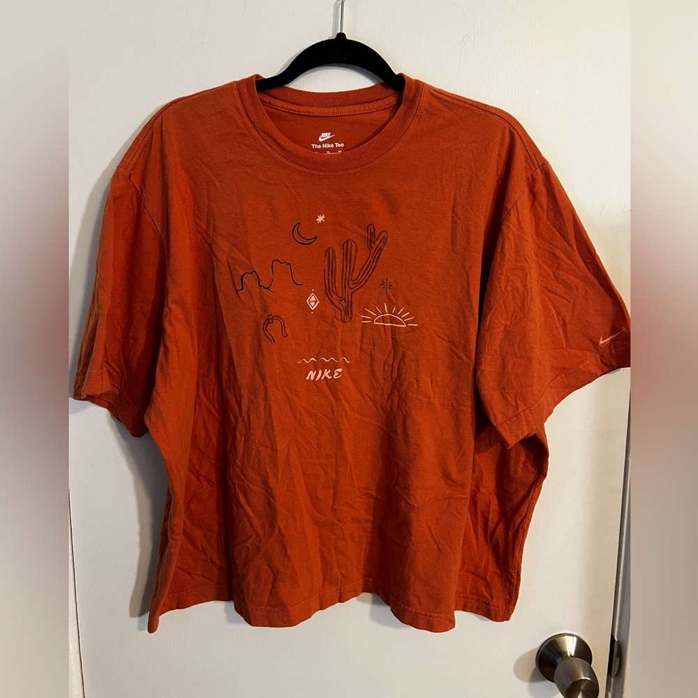 Orange Nike Crop T-Shirt